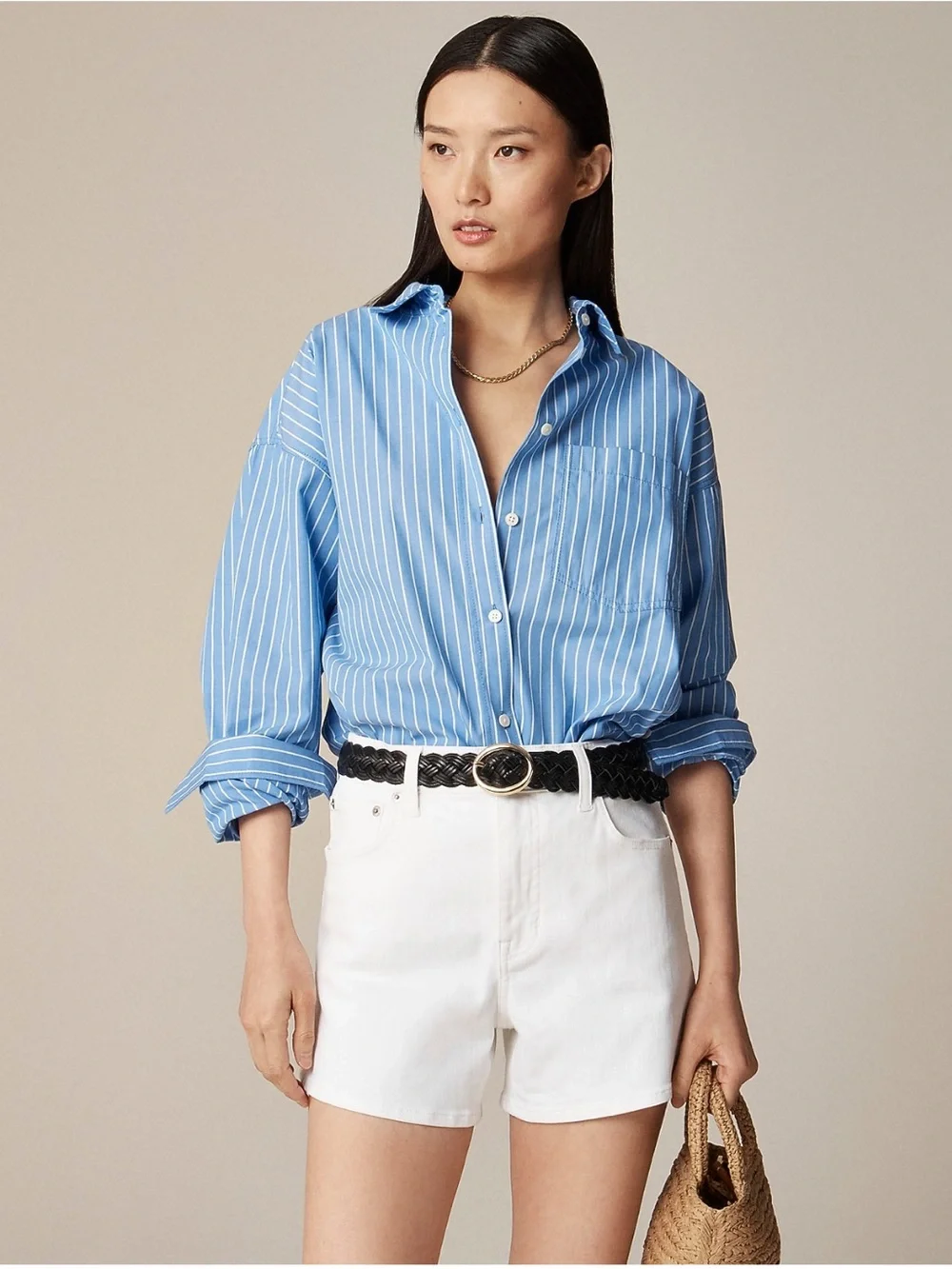 J Crew Shorts 28 High Rise White